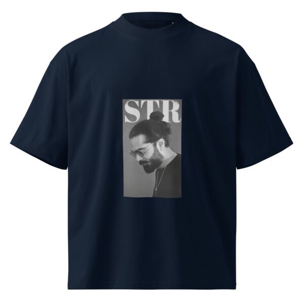 Unisex organic oversized high neck t-shirt