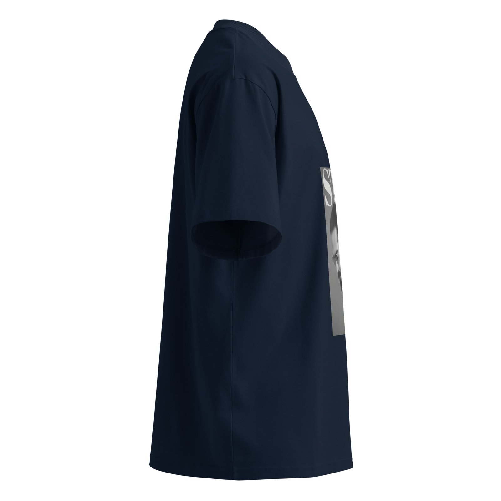 Unisex organic oversized high neck t-shirt - Image 4